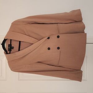 Something Navy Oversized Carmel Double Breasted Blazer XXS